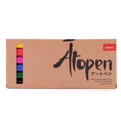 Image de Dingbats Ātopen Stylos à Double Pointe Anti bavure Feutres Coloriage Adulte Fineliner, Feutre Pinceau pour Journal, Calligraphie Set Primaire