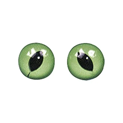 Image de Rayher yeux de chat, en plastique à coudre ø 8 mm 10 pcs vert/noir, 8902600