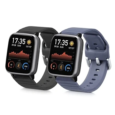 Image de kwmobile bracelet compatible avec Willful Fitnesstracker/Smartwatch 2x de rechange en silicone pour fitness tracker