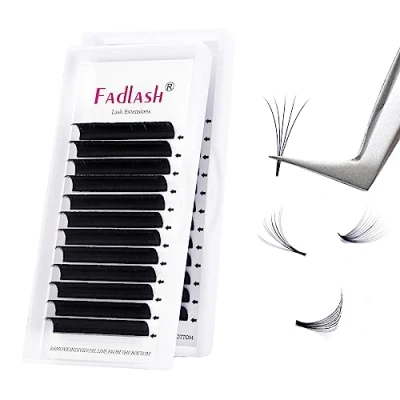 Image de Extension de Cils Volume C Curl 0,07mm 11mm+12mm+13m Easy Fan Lash 5D, 6D 20D Russe Professionnel