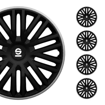 Image de SPARCO Bergamo SPC1685BKGR Enjoliveurs 16Pouces noir, gris