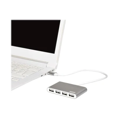 Image de Port Designs 900120 hub &amp; concentrateur USB 2.0 480 Mbit/s Gris, Blanc