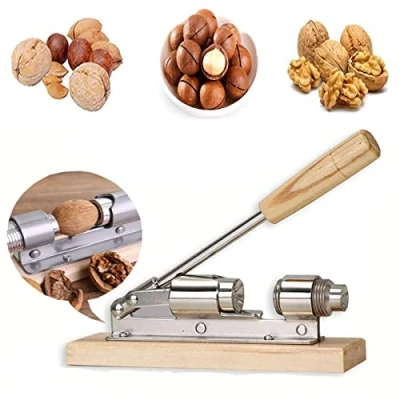 Image de LINKLKBOY Casse Noisette Manuel,Casse Noel,Ouvre écrou Cuisine,Casse Noix en Bois,Casse Noisette,Machine Noisette,Utilisé pour Noisettes, Amandes, du Brésil ou Autres Écrous