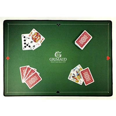 Image de Grimaud Tapis de cartes néoprène 40 x 60 cm jeu Belote / Poker Tarot Coinche Antidérapant Glisse des parfaite, Vert