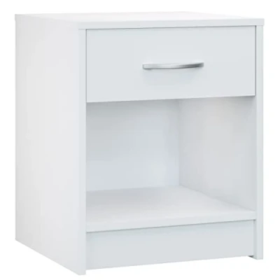 Image de Casaria® Table de Chevet Marron Nuit 35x40x50cm avec Un tiroir Niche Meuble Rangement Chambre d&#039;appoint
