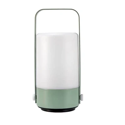 Image de Pauleen 48255 Lanterne LED Mobile Charm IP44 Minuterie Pile incluse. 1 x 0,4 W extérieur vert clair 3000 K, Plastique, 3000K
