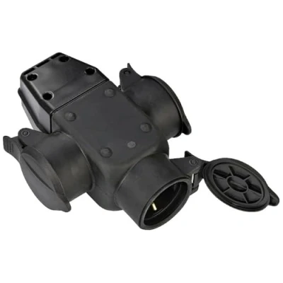 Image de Brennenstuhl Raccord en caoutchouc avec contact de protection IP44 dispositif suspension pratique