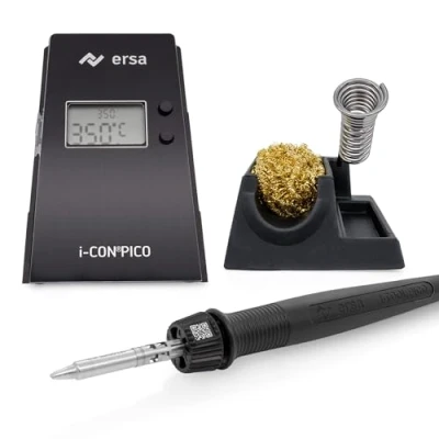 Image de ERSA i CON PICO MK2 Station de soudage numérique 80 W 150 450 C avec fer à souder TOOL léger et ergonomique changement TIP`N TURN + Panne 1,6 mm veille automatique
