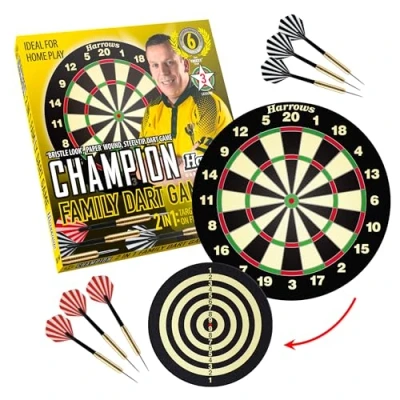 Image de Harrows Jeu de fléchettes Familial I Cible avec 6 Plus 10 Jeux Plateau