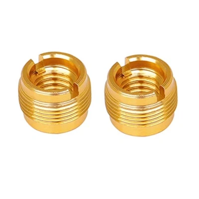 Image de Lot de 2 adaptateurs pied micro Adaptateur fileté 1,5 cm mâle vers 3/8&quot; femelle à vis pour support microphone
