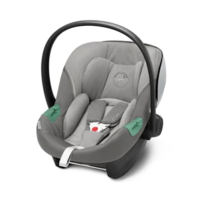 Image de CYBEX Coque Aton S2 i Size, De la naissance à environ 24 mois, Max. 13 kg, Coussin Réducteur pour Nouveau né inclus, Compatible SensorSafe, Soho Grey