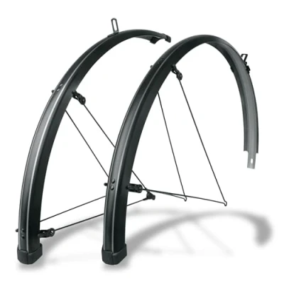 Image de SKS GERMANY Bluemels Stripes 28″ 45 Set de garde boue, protection roue, aspect Pinstripe, construction sandwich, robuste et résistant à la flexion, système sécurité ASR, entretoises en V pour un
