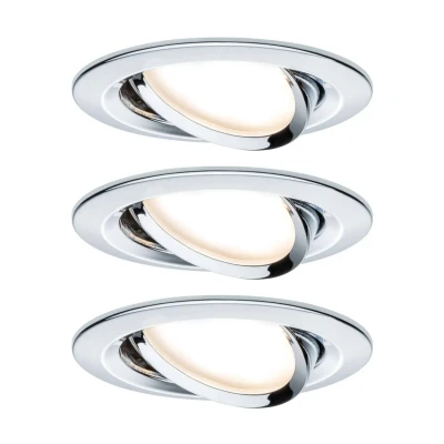 Image de Spot encastrable Paulmann Nova 93488 jeu de 3 LED (RVB) 19.5 W chrome (brillant) pc(s)
