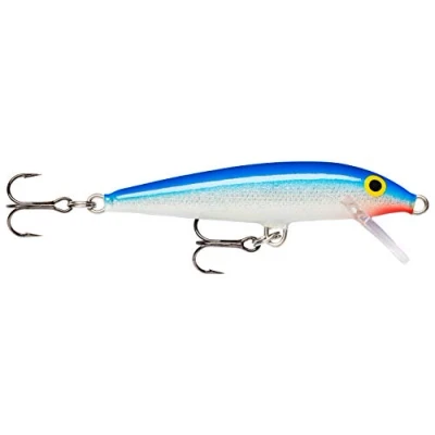Image de Rapala Leurre de Pêche Original Floater Matériel avec Construction Balsa d&#039;Eau Douce Prof Nage 0.9 1.5m Taille 9cm / 5g Fabriqué en Estonie Blue