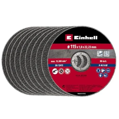 Image de kwb by Einhell Lot de 10 disques à tronçonner pour meuleuse d&#039;angle (fins, Ø 115 x 1,0 22,33 mm, max. 13300 min 1, extra fins peu perte matériel)