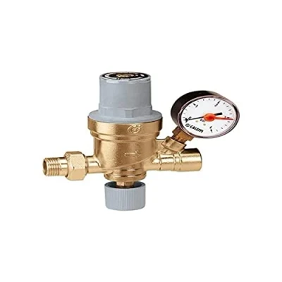 Image de Caleffi Groupe de Remplissage Automatique 1/2 Pouce Faible Adhérence du Calcaire, Réglable avec Manomètre 553640