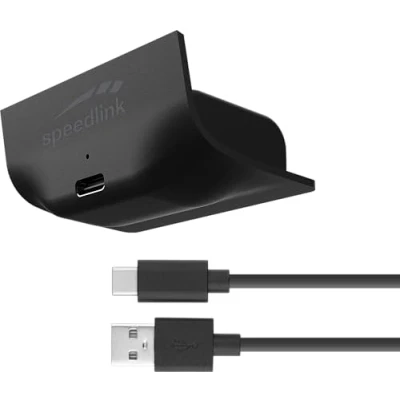 Image de Speedlink Pulse X Play &amp; Charge kit Batterie Externe (Power Bank) avec Support pour Les manettes des Consoles Xbox Series X/S, 8 Heures de Jeu supplémentaires, Noir