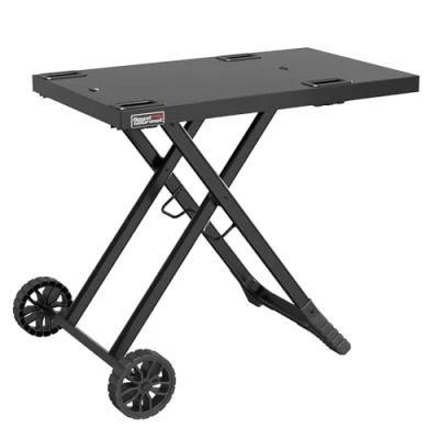 Image de Royal Gourmet Table de Barbecue Pliable pour à gaz, Support d&#039;extérieur Table, Chariot avec Crochets, Pliante gaz GT2005 G, Noire