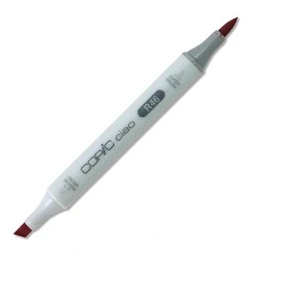 Image de COPIC Ciao R46, Strong Red, marqueur twin avec une pointe moyenne et brush