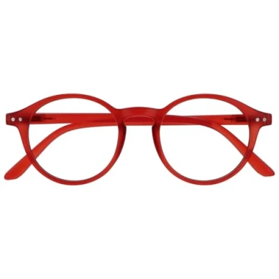 Image de OPULIZE REY Lunettes de Lecture Montures Rondes Rétro Rouge Mat Hommes Femmes Charnières à Ressort R56 Z +3.50