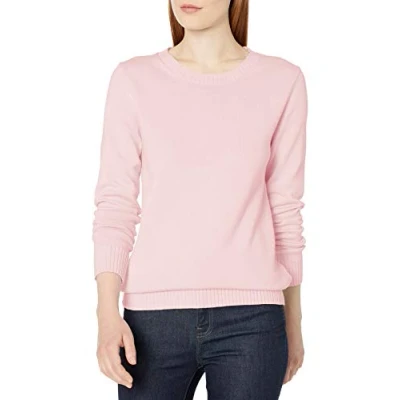 Image de Amazon Essentials Pull À Col Rond 100 % Coton (Disponible En Grande Taille) Femme, Rose Clair, 4XL taille