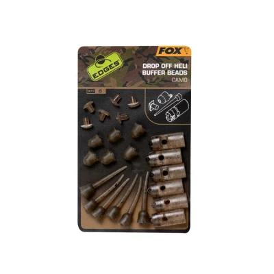Image de Kit Fox Edges Camo Drop off Heli Buffer bead Matériel bas de ligne carpe