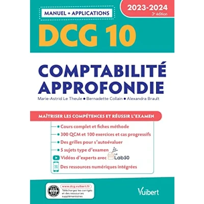 Image de DCG 10 Comptabilité approfondie : Manuel et Applications 2023 2024 Livre d’occasion Très bon