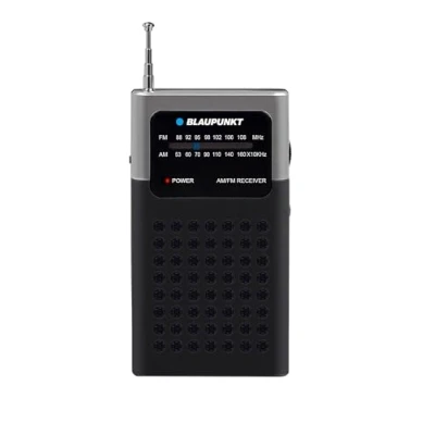 Image de Blaupunkt PR4BK Radio de poche AM/FM portable Antenne télescopique Format Haut parleur intégré 1,5&quot; Fonctionne avec piles