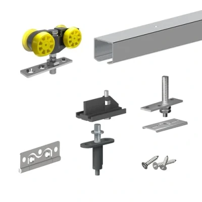 Image de Système coulissant pliant SLID&#039;UP 140 pour porte de séparation 2 panneaux rail 1,2 m 25 kg