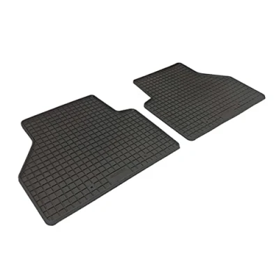 Image de Tapis de sol en caoutchouc pour VW Caddy V (2 pièces, arrière) Sans odeur Bord 1 cm Noir