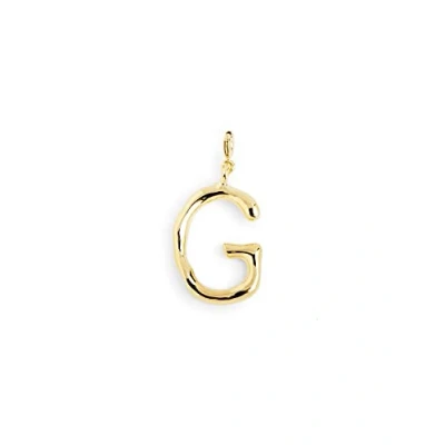 Image de SINGULARU Charm Letter XL or Pendentif Initiale en laiton avec finition plaqué 18 K Lettres A Z Combinable Collier Bijoux pour Femme Lettre G