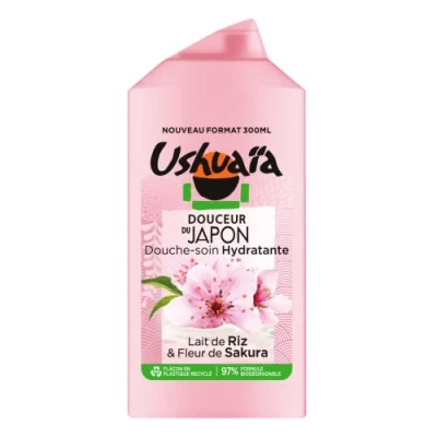Image de Ushuaïa Douceur du Japon Douche Soin Lait de Riz &amp; Fleur Sakura, 300ml