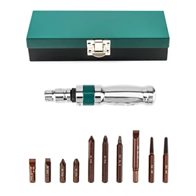 Image de QWORK® Coffret de Tournevis à Frapper, Chocs + Adaptateur Embouts, 12 Pièces, 1/2&quot;