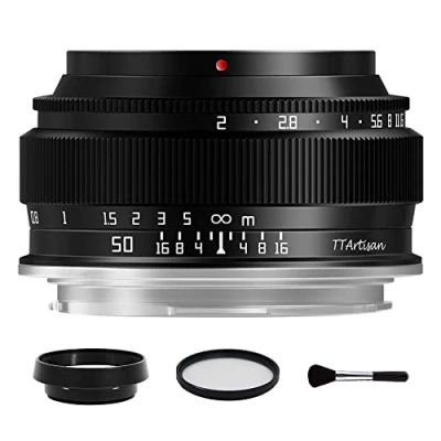 Image de TTArtisan Objectif portrait manuel F2 plein cadre 50 mm grande ouverture pour appareil photo Fuji X XF XT3 XT4 XT10 XT20 XT30 XT200 XS10 XA3 XA5 X100V XE2 XE2S XE3