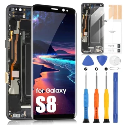 Image de Écran LCD pour Samsung Galaxy S8 G950F SM Display Remplacement Tactile Digitazer Assemblée avec Réparation Kit (Noir Cadre)