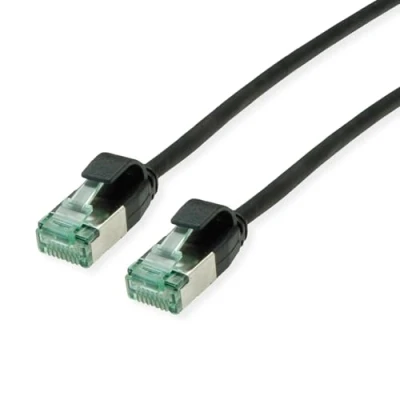 Image de ROLINE Câble Patch RM U/FTP DataCenter Cat.6A (Class EA), Slim, Noir, 1,5 m