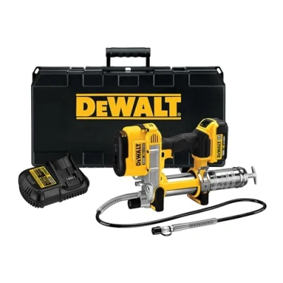 Image de DEWALT Pompe A Graisse Electrique Sur Batterie XR 18V 4Ah Li Ion DCGG571M1 QW Sans Fil Avec Incluse Chargeur Multi voltage, Une Bandoulière Et Coffret TSTAK