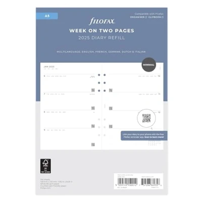 Image de A5 Minimal semaine sur deux pages 2025