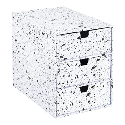 Image de Bigso Box of Sweden rangement de tiroir pour documents et fournitures bureau organiseur avec 3 compartiments module en panneaux fibres papier noir