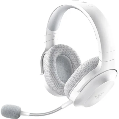 Image de Razer Barracuda X Casque Gaming sans Fil Multiplateforme (SmartSwitch Dual Fil, Design Ergonomique, TriForce 40mm, Microphone Cardioïde, Batterie de 50h, USB C) Blanc Mercury
