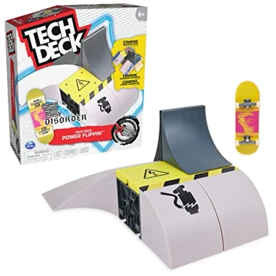 Image de Tech Deck, Power Flippin, X Connect Park Creator, Ensemble de Rampe Personnalisable et à Construire avec Touche Exclusive, Jouets pour Enfants garçons Filles partir 6 Ans