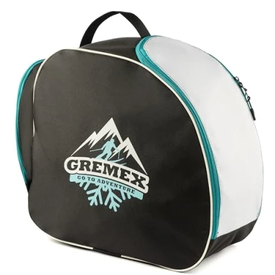 Image de GREMEX Sac pour Chaussures de Ski avec Casque imperméable Compartiment et à Dos Coutures Titane