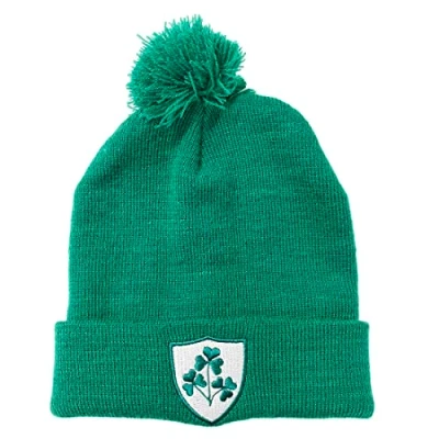 Image de Lansdowne Chapeau à pompon vert avec écusson trèfle brodé Irlande, Vert, taille unique
