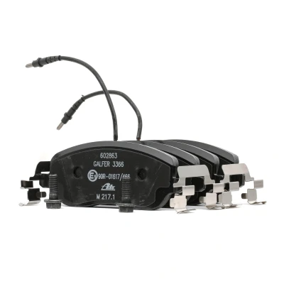 Image de ATE 13.0460 2863.2 Jeu de plaquettes frein contact signal d&#039;usure inclus avec vis d&#039;étrier accessoires PEUGEOT: 807, Expert I Van