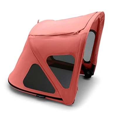 Image de Bugaboo Capote à fenêtres Fox, extensible pour une couverture supplémentaire et protection solaire optimale, hydrofuge, compatible avec toutes les poussettes Fox/Cameleon 3, rouge sunrise