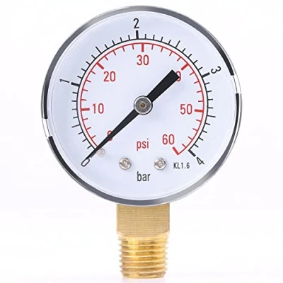 Image de Manomètre, manomètre 1pcs pour mazout, air ou eau 0 4 bar / 60psi NPTmanometre pression manometre eau+manometre