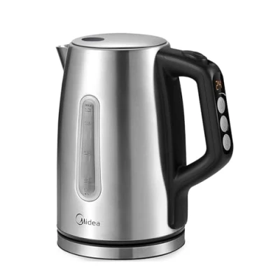 Image de Midea Bouilloire Électrique 1,7L en Acier Inoxydable, Température Réglable (40, 60, 70, 80, 90, 100C), 2200W, Indicateur de Niveau et Maintien au Chaud pendant 60 Min