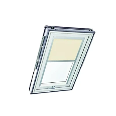 Image de Store à Enroulement Roto pour Fenêtres de Toit Toile Exclusif Lumière du Jour Rail Guidage Argent la Série Designo R6/R8, i8 et Classic 64/84 Taille 074/118 07/11 Beige
