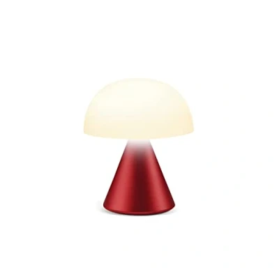 Image de Lexon MINA Mini lampe Champignon sans fil rechargeable, LED à poser ou de chevet, variateur d&#039;intensité, jusqu&#039;à 12h d&#039;autonomie Rouge Sombre