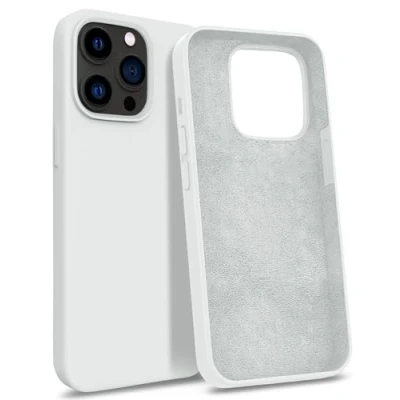 Image de MyGadget Coque Compatible avec Apple iPhone 13 Pro Max Case Protection Rigide Anti Choc Doublure Microfibre Blanc
